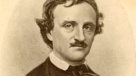 Retrato ilustrado de Edgar Allan Poe, escritor estadounidense que murió en 1849 a los 40 años.