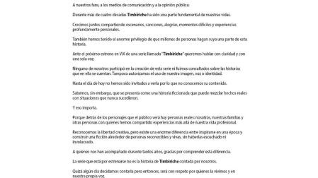 Mientras Sasha Sokol, Alix Bauer, Mariana Garza, Diego Schoening, Erik Rubín y Benny Ibarra cuestionaron la producción, ella no se ha pronunciado.