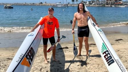 Los surfistas australianos Jake y Callum Robinson y del estadounidense Jack Carter Rhoad