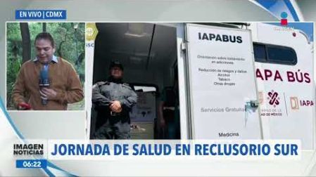 La Subsecretaría del Sistema Penitenciario de la Secretaría de Seguridad Ciudadana junto con el Instituto para la Atención y Prevención de las Adicciones realizaron una jornada de salud en el Reclusorio Preventivo Varonil Sur.
Visita nuestro sitio web: http://www.imagentv.com
No te pierdas Imagen Noticias con Francisco Zea de lunes a viernes en punto de las 5:45 am por Imagen Televisión.
TikTok: https://www.tiktok.com/@imagennoticias
Instagram: https://www.instagram.com/imagentvnoticias/
X:https://twitter.com/ImagenNoticias_
https://twitter.com/ImagenTVMex
Facebook: https://www.facebook.com/ImagenTVNoticias
Aquí encontrarás la mejor información nacional e internacional de Imagen Noticias con Francisco Zea, Nacho Lozano, Crystal Mendivil, Enrique Sánchez y Ciro Gómez Leyva.