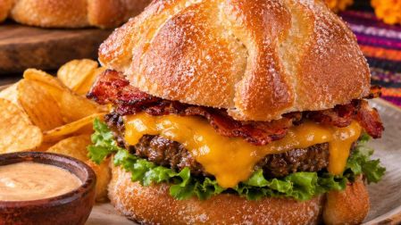 Receta de hamburguesa de pan de muerto