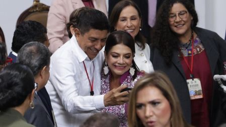Clara Brugada llega a la presentación de su Segundo Informe de Gobierno