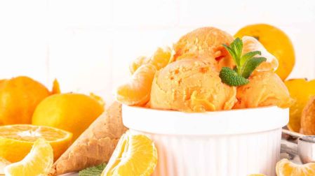 Receta de nieve de mandarina