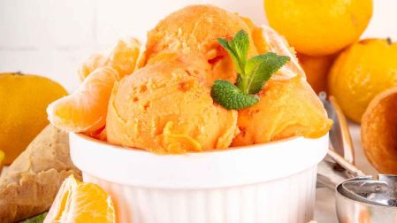 Receta de nieve de mandarina