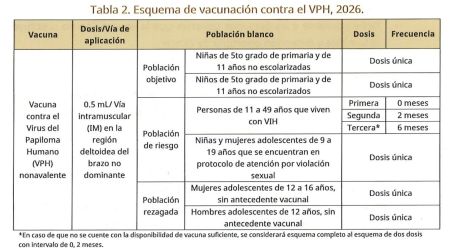 La población que puede vacunarse contra VPH