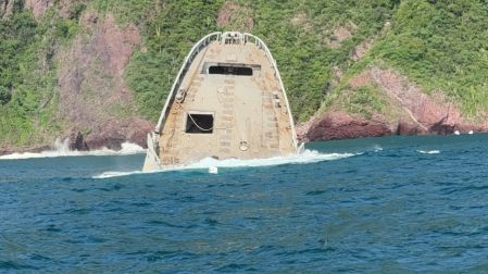 : El ex buque ARM “Cora” fue hundido frente a Punta Juluapan para integrarse al Sistema Arrecifal Artificial de Colima y convertirse en un nuevo hábitat para especies marinas.