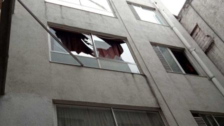 Así los daños en las ventanas