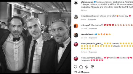 Nostálgico encuentro entre Alfonso Cuarón y Marco Antonio Solís