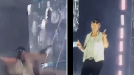 Jorge D'Alessio cae del escenario durante concierto