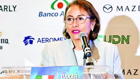 Lilian Estrada, jefa de misión de Dakar 2026 y presidenta de la Federación Mexicana de Judo.Ciudad de MÈxico a 17 de Octubre del 2026 PresentaciÛn de la delegaciÛn mexicana a los juegos de la juventud DAKAR 2026. Asistio Lilian Estrada Bautista. se llevÛ a cabo en el Hotel Camino Real.Foto Mateo Reyes Arellano