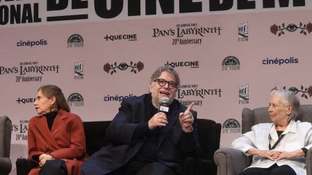El director Guillermo del Toro estuvo acompañado de Bertha Navarro. Foto: Elizabeth Velázquez