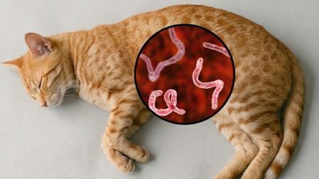 ¿Qué son los granos blancos en las heces de los gatos?