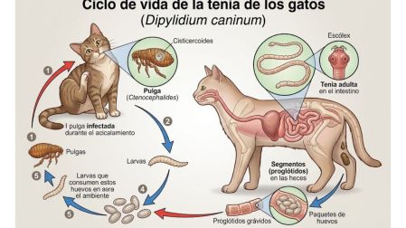 ¿Qué son los granos blancos en las heces de los gatos?