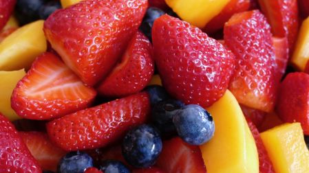 Receta de gelatina de frutas.