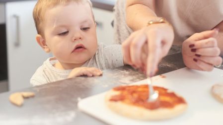Receta de pizza de vegetales para bebés