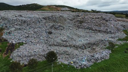 Imagen del relleno sanitario de Atlangatepec