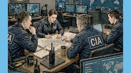 Ilustración de agentes de la CIA que participaron en operativo en Chihuahua.