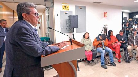 Ricardo Monreal, legislador morenista, en conferencia de prensa.