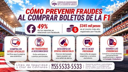Alertan fraudes boletos Fórmula 1