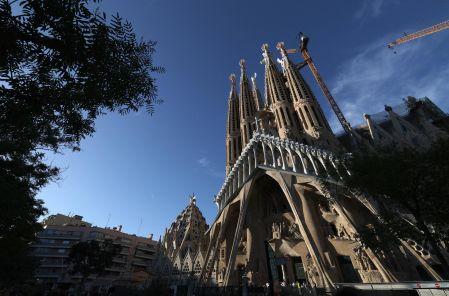 Vista de la Sagrada Familia, obra de Antoni Gaudí, en Barcelona.