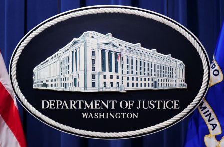Logotipo del Departamento de Justicia de EU. (Reuters)