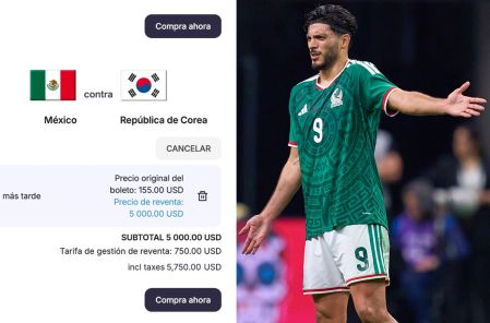 La página oficial de FIFA cobra alrededor de $13,000 pesos como cargo por servicio.