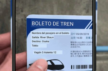 Google Lens traduce textos en tiempo real