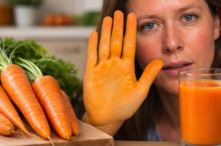 ¿Comer demasiadas zanahorias puede teñirte la piel de naranja (Carotenemia)?