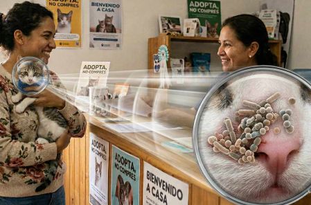 Los gatos infectados pueden contagiar a las personas a través de la saliva.