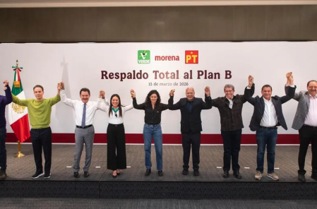 Morena, PT y PVEM respaldaron el plan B de reforma electoral propuesto por la presidenta Claudia Sheinbaum.
