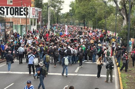 CNTE marcha sobre Tlalpan