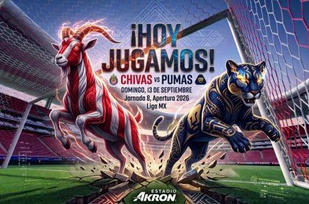 Chivas y Pumas se enfrentan en la Jornada 8 del Apertura 2026 de Liga MX.