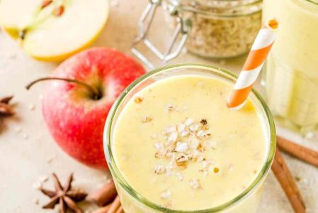 Licuado de avena con manzana