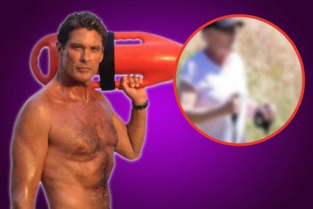 David Hasselhoff de Guardianes de la Bahía aparece con andadera