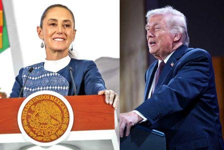 Claudia Sheinbaum, presidenta de México y Donald Trump, mandatario de EU.