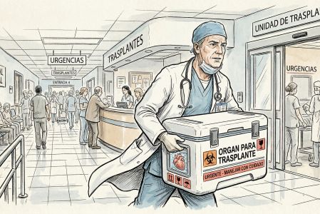 Los médicos van a contrarreloj para un trasplante de órganos