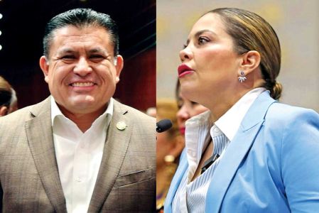 César Domínguez, diputado del PRI y Lilia Aguilar, diputada del PT.