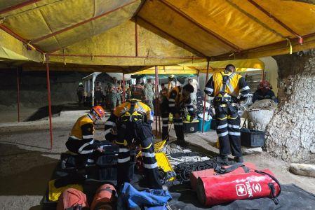 Labores de rescate en la mina Santa Fe