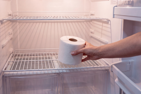 Truco de poner papel en refri.