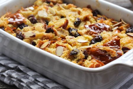 Receta de capirotada de leche