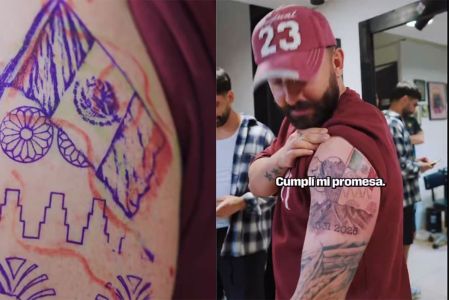 Aficionado de Irak no se rajó: se tatuó el Cerro de la Silla y la bandera de México