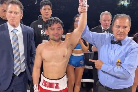 Pacquiao Jr logró el viernes por la noche su primer triunfo como boxeador profesional.