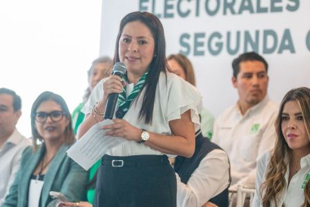 Karen Castrejón Trujillo, presidenta nacional del PVEM.