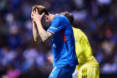 during the Quarter Finals second leg match between Cruz Azul and Los Angeles FC as part of the CONCACAF Champions Cup 2026, at Cuauhtemoc Stadium, on April 14, 2026 in Puebla, Mexico.