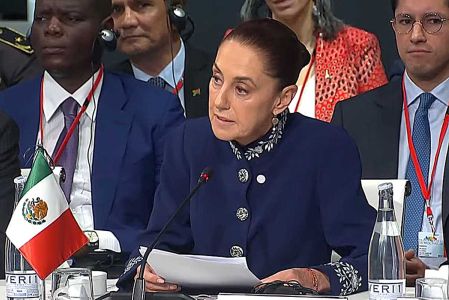 Intervención de Claudia Sheinbaum en la IV Cumbre en Defensa de la Democracia.