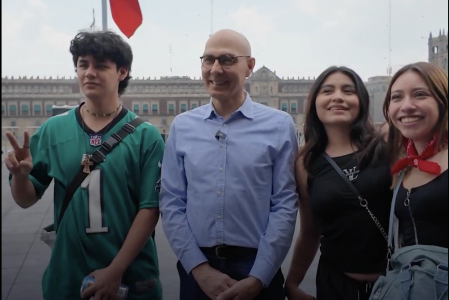 Volker Türk, Alto Comisionado de las Naciones Unidas para los Derechos Humanos, realizó ayer un recorrido por calles del Centro Histórico de la Ciudad de México.