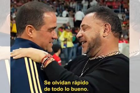 Antonio Mohamed y André Jardine previo al partido entre América y Toluca de la Jornada 15 en la Liga MX.