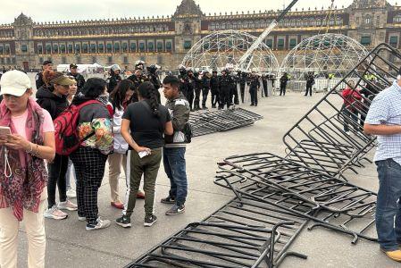 Elementos de la Secretaría de Seguridad Ciudadana (SSC) acudieron al primer cuadro de la ciudad para reforzar la seguridad