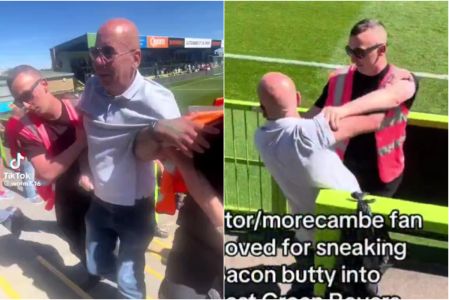 Un aficionado consumió un producto que no debía dentro del estadio.