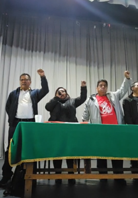 Integrantes de la CNTE durante su Asamblea Nacional Representativa.